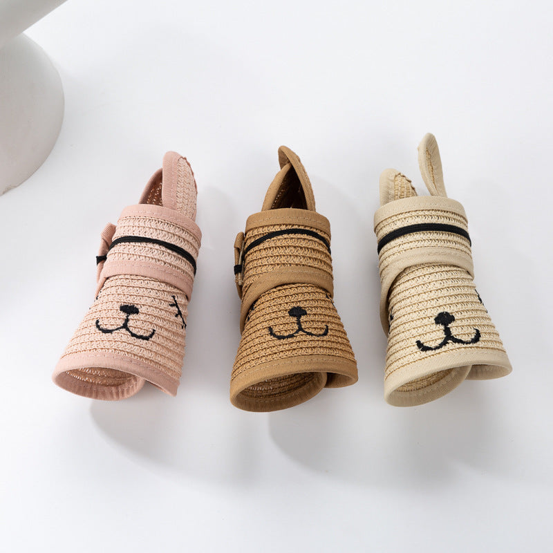 Wholesale Straw Kids Empty Beach Sun Hats